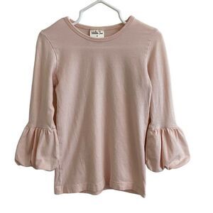 Matilda Jane Light Pink Tee with 3/4 Length Puffer Bell Sleeves Size 4